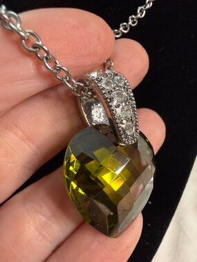 Vintage Swarovski heart shaped crystal pendant